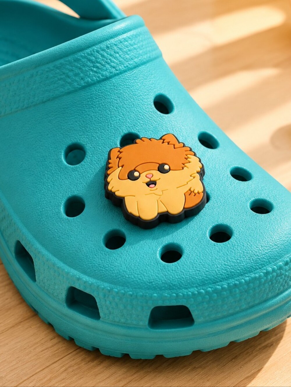 Pomeranian Croc Shoe Charm Orange Fluffy Pom Puppy Jibbitz Dog Pet Lover Gift